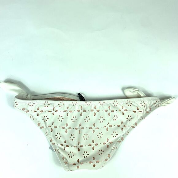 J Crew Floral Cut Out Bikini Bottom Cream XXS - Picture 3 of 7